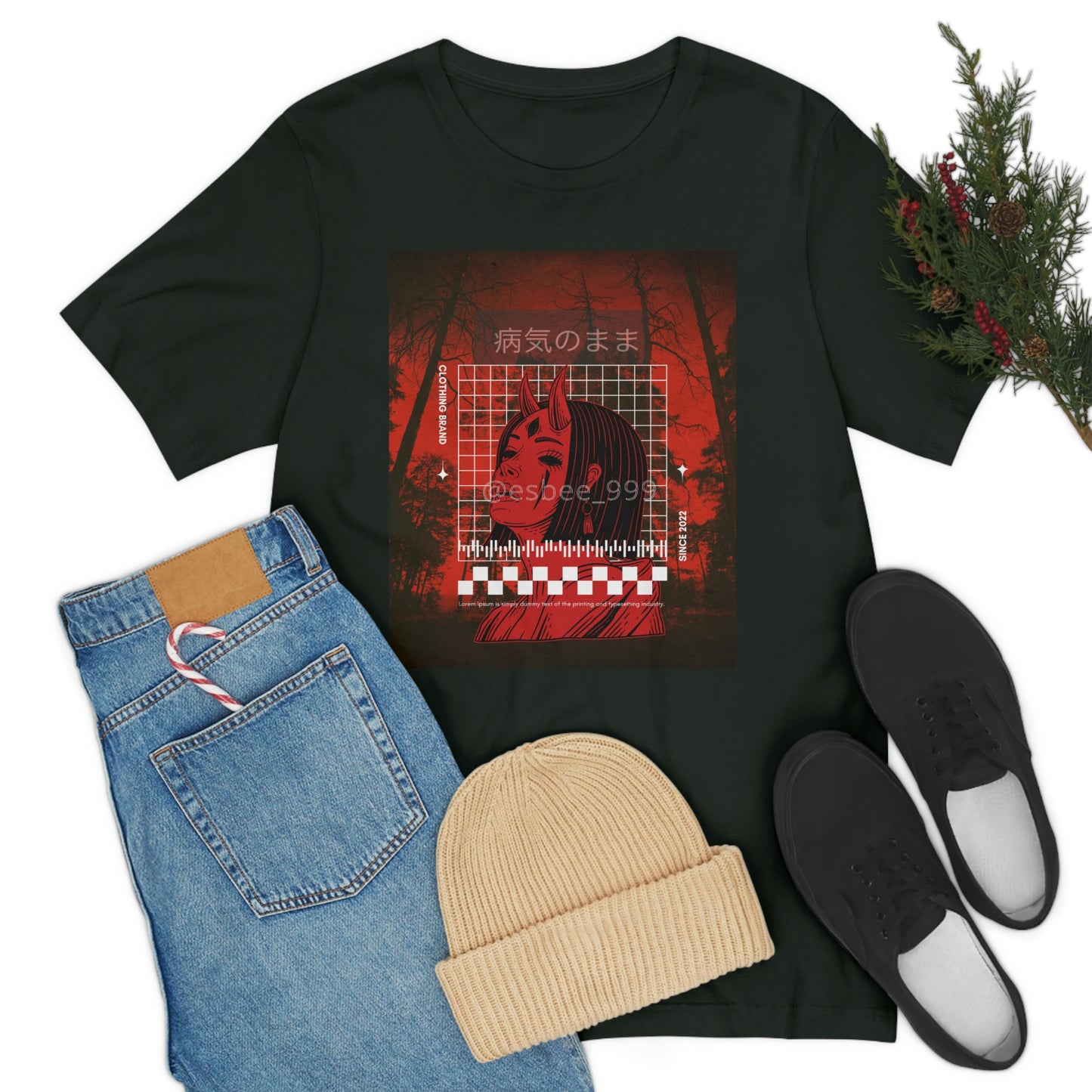Gothic Grunge Alternative Streetwear Shirt Unisex Jersey Short Sleeve Tee, Crewneck