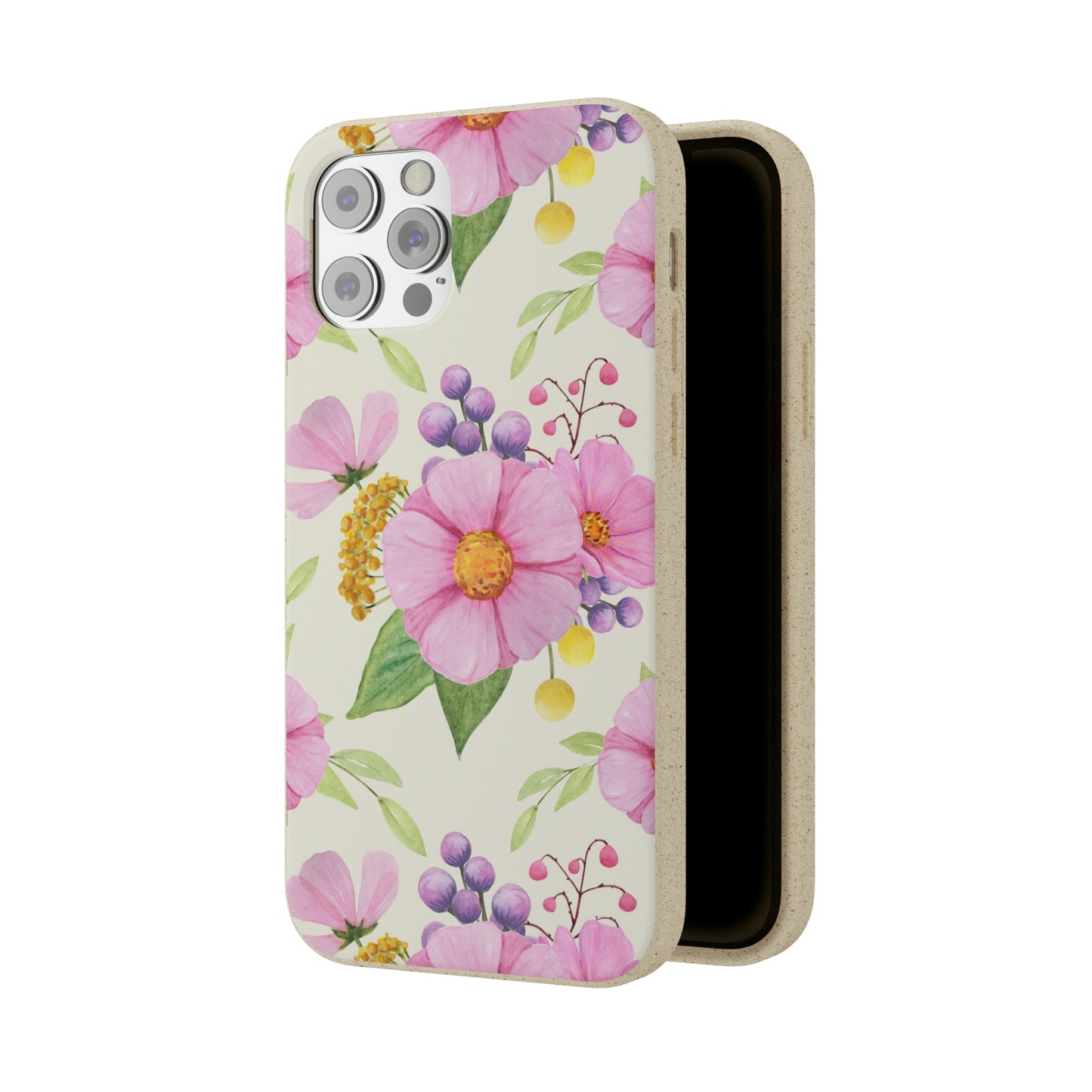 Floral Flower Tough Phone Case, Cute Cool Trendy Biodegradable Phone Case