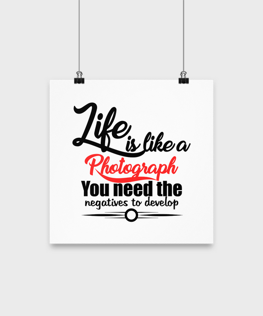 Room Home Decor Poster-Life Is Like A Photograph-Inspirational Wall Hangings