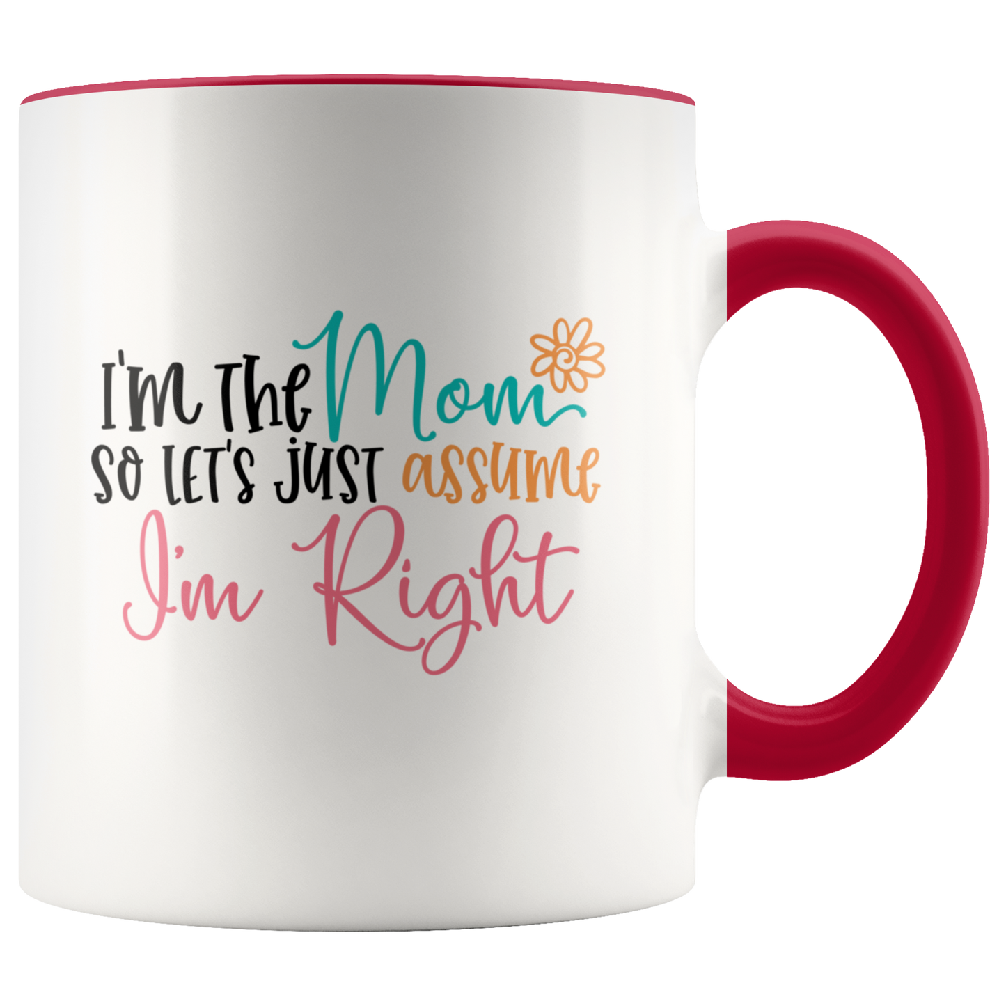 Funny Mom mug gift, I'm the Mom so Lets just assume I'm Right, Funny coffee mug cup