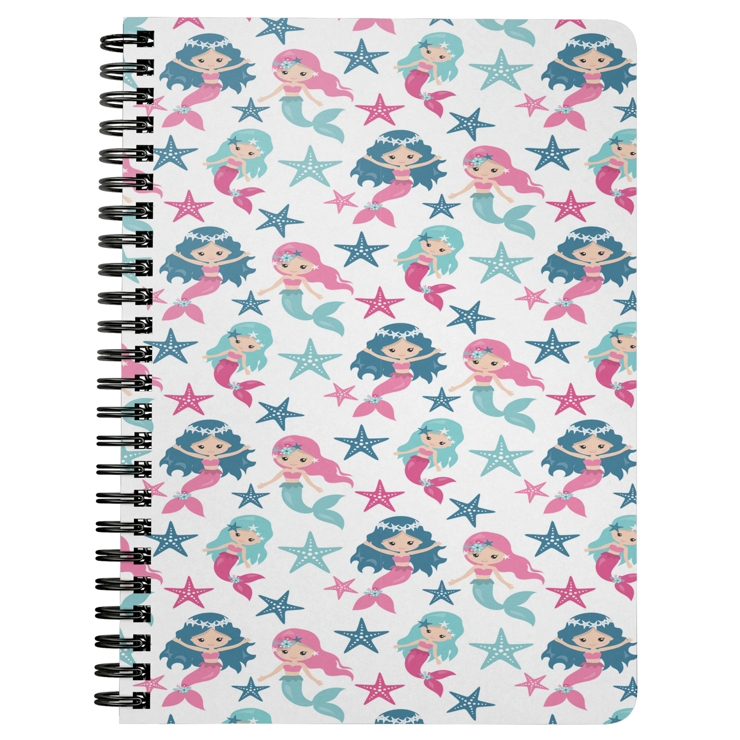 Girls Notebook Journal Mermaid Theme Custom Notebook Lined Spiral Notebook
