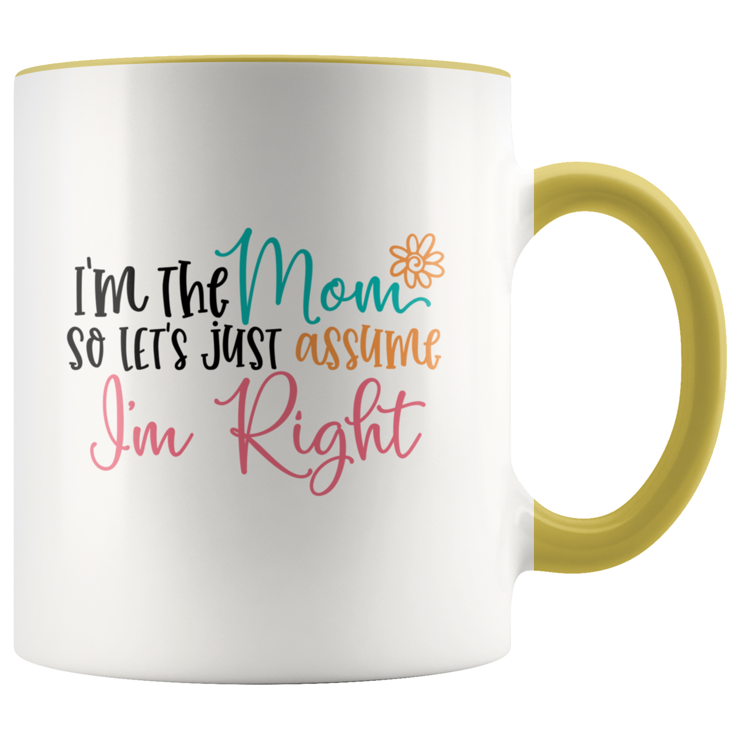 Funny Mom mug gift, I'm the Mom so Lets just assume I'm Right, Funny coffee mug cup