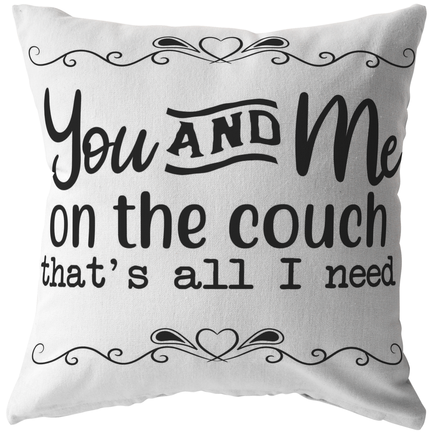 Throw pillows Valentines Gift for Him Her Home decor You and Me on the Couch