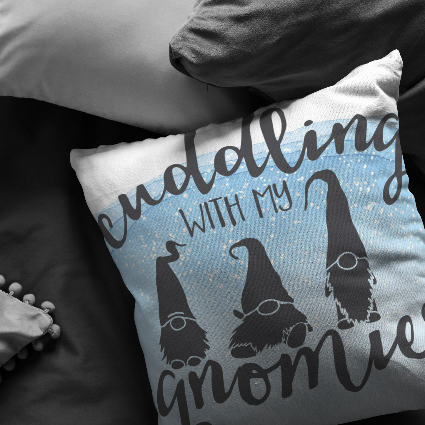 Gnome Throw Pillow or Cover Christmas Gift Gnome Home Decor Room Decor