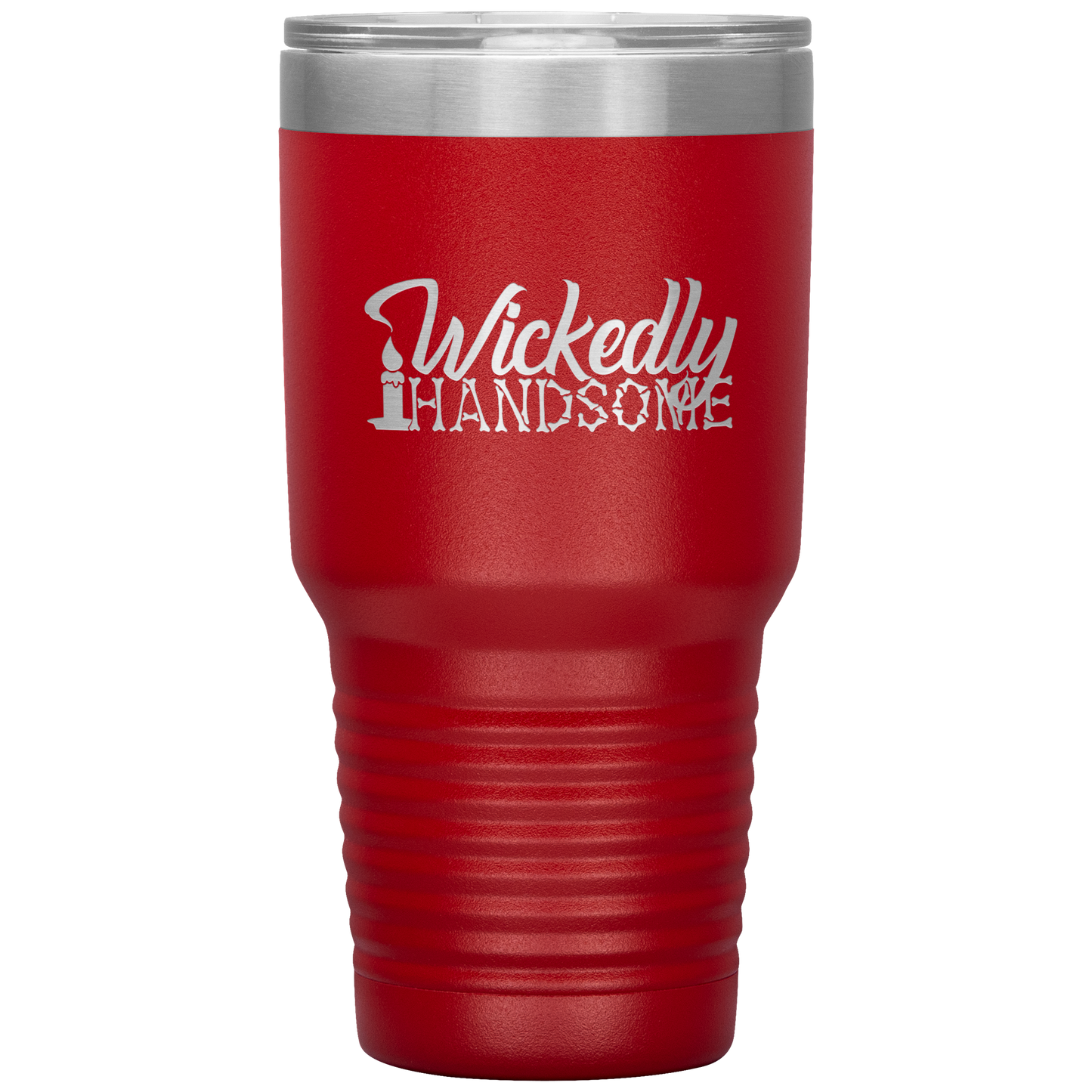 Halloween Tumbler Wickedly Handsome Funny Tumbler 30 oz Insulated Tumbler Mug Cup Gift