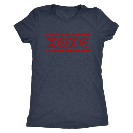 XOXO Womens T-Shirt XOXO Shirt For Women Gift For Girlfriend Wife Daughter Valentine Gift