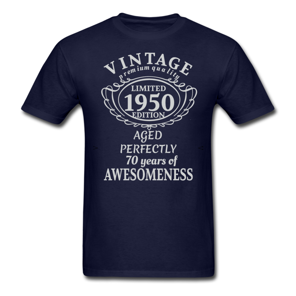 70th Birthday T-Shirt for Men Women Birthday Shirt Gift Funny Shirt - navy