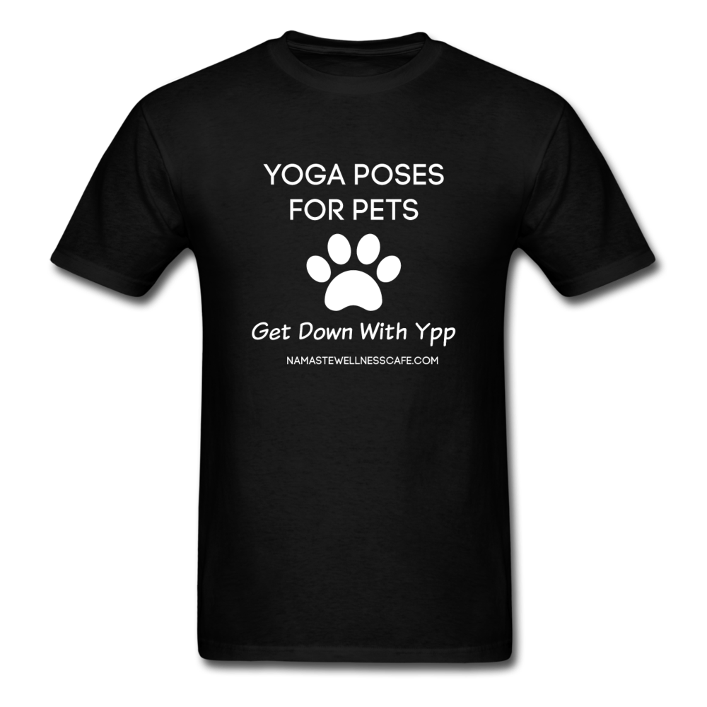 Yoga Shirt, Yoga Poses For Pets Tshirt, Yoga Gifts Yoga Fitness - black