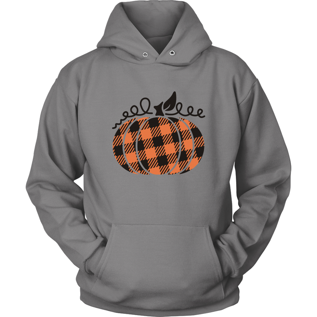 Fall Hoodie For Women, Bufalo Check Pumpkin, Fall Clothing, Winter Hoodie, Custom Hoodie