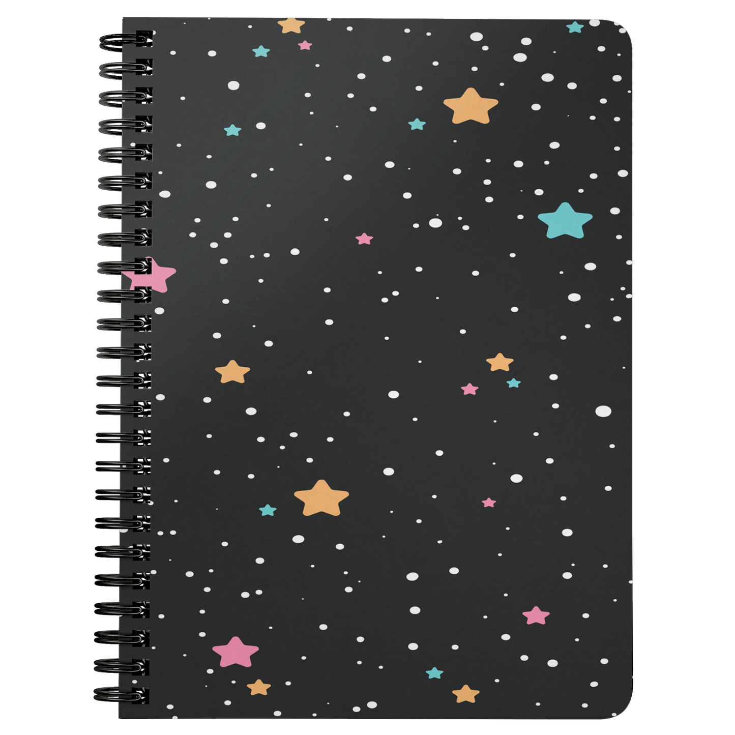 Space Stars Journal Notebook Spiral Lined Diary Daily Daybook Gift for Her Him Custom