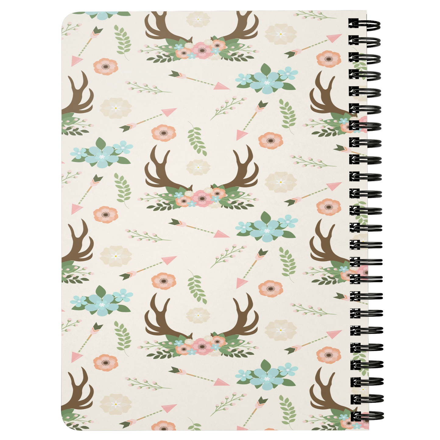 BoHo Notebook Journal DayBook Diary Spiraled Lined Notebook Custom Journal Daily Writing Tablet