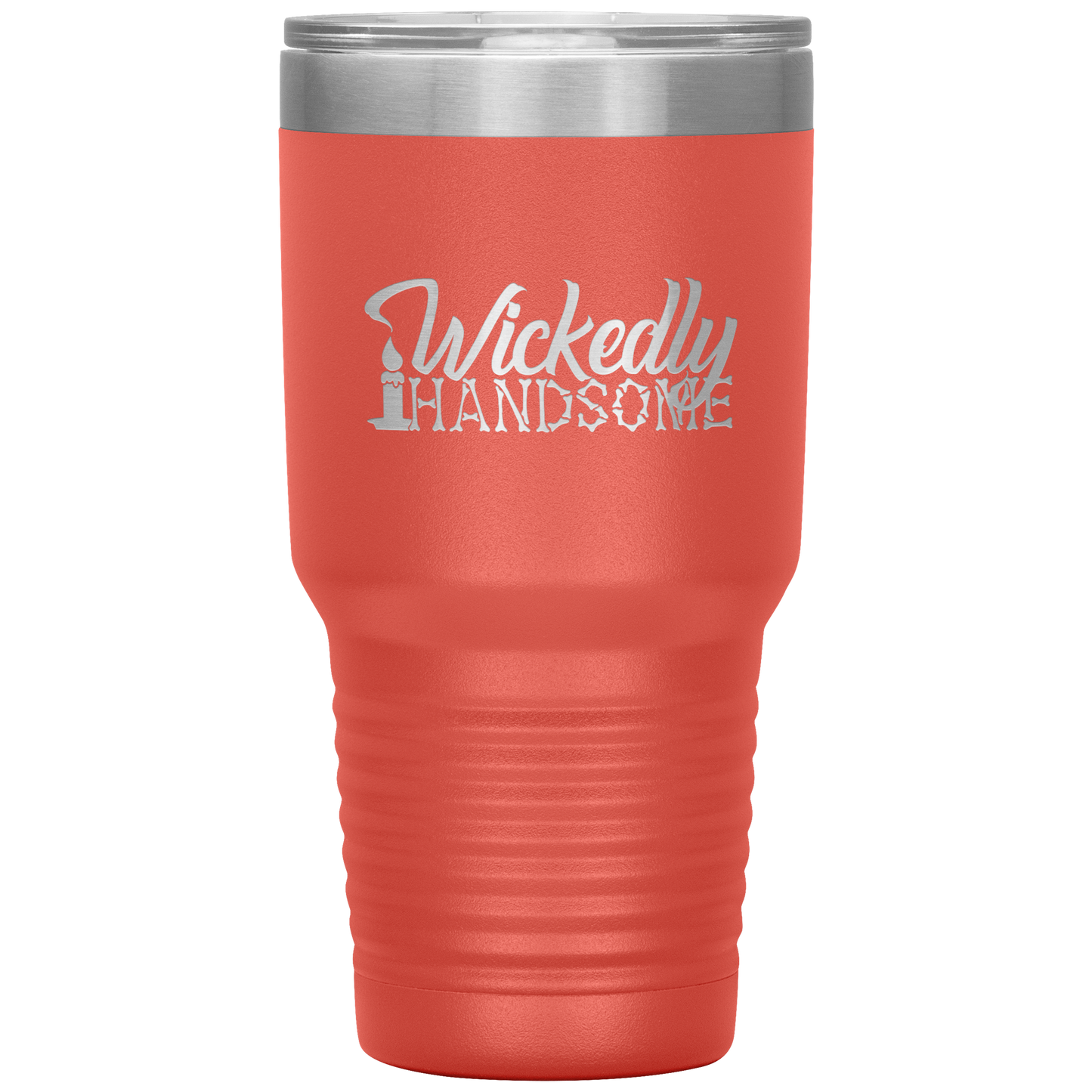 Halloween Tumbler Wickedly Handsome Funny Tumbler 30 oz Insulated Tumbler Mug Cup Gift