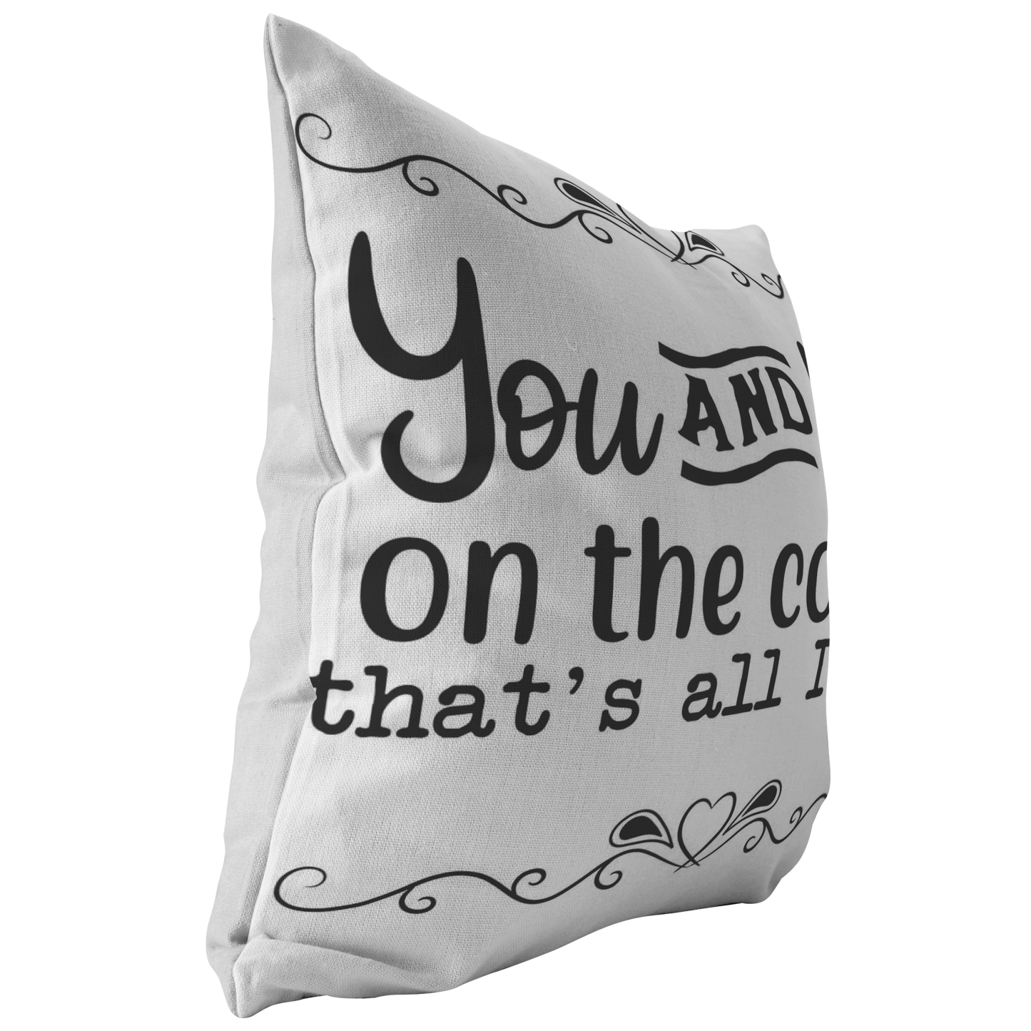 Throw pillows Valentines Gift for Him Her Home decor You and Me on the Couch