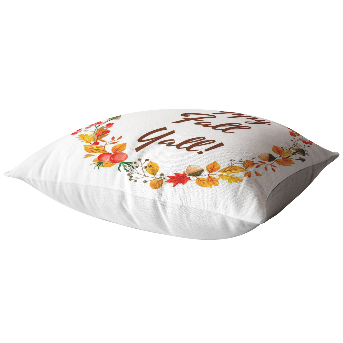 Fall Throw Pillow Cover Home Decor Couch Accent Decorative Pillow Happy Fall Yall!