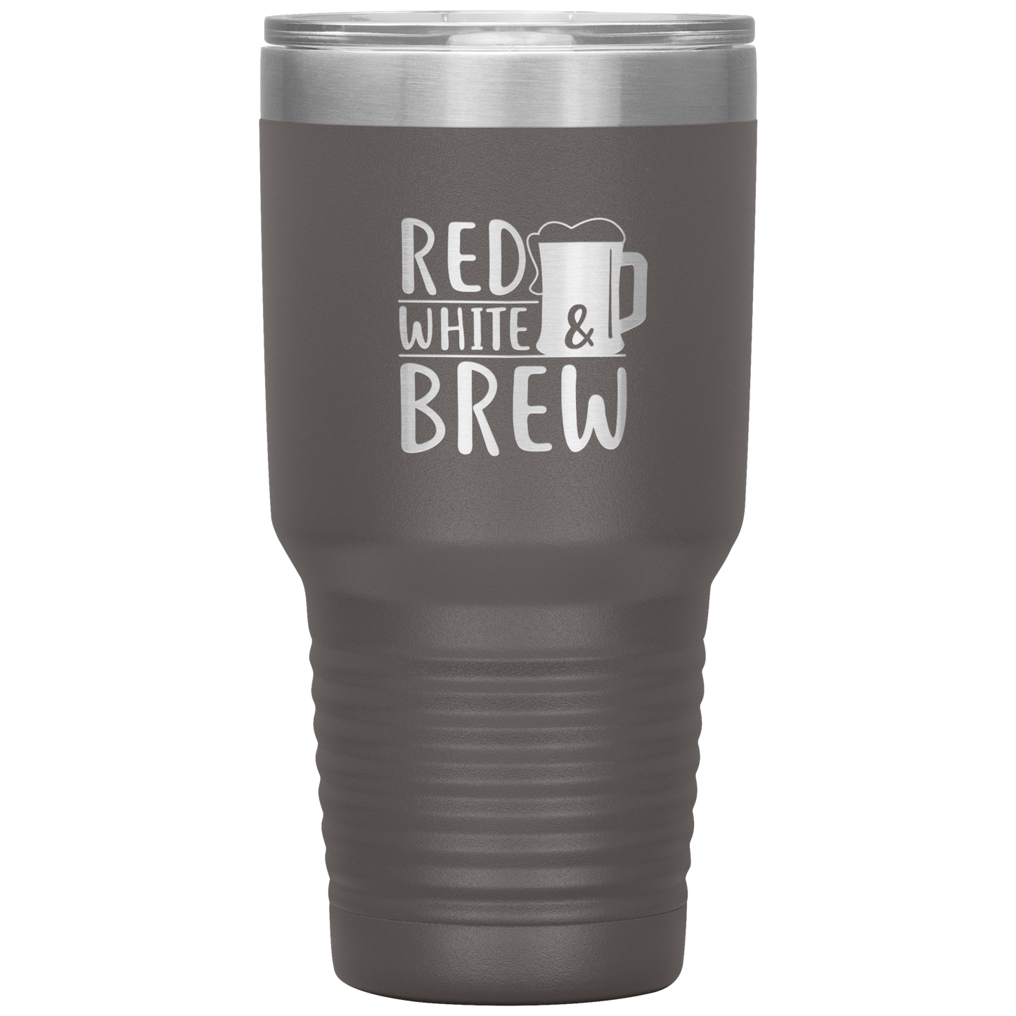Funny Tumbler 4th of July Beer Tumbler 30 oz Red White Brew Tumbler Mug Cup