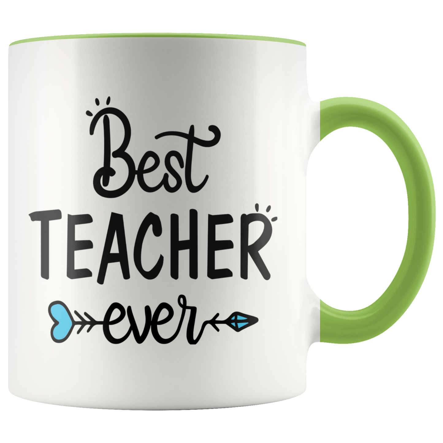 Best Teacher Ever Coffee mug Color accent mugs Teacher gift