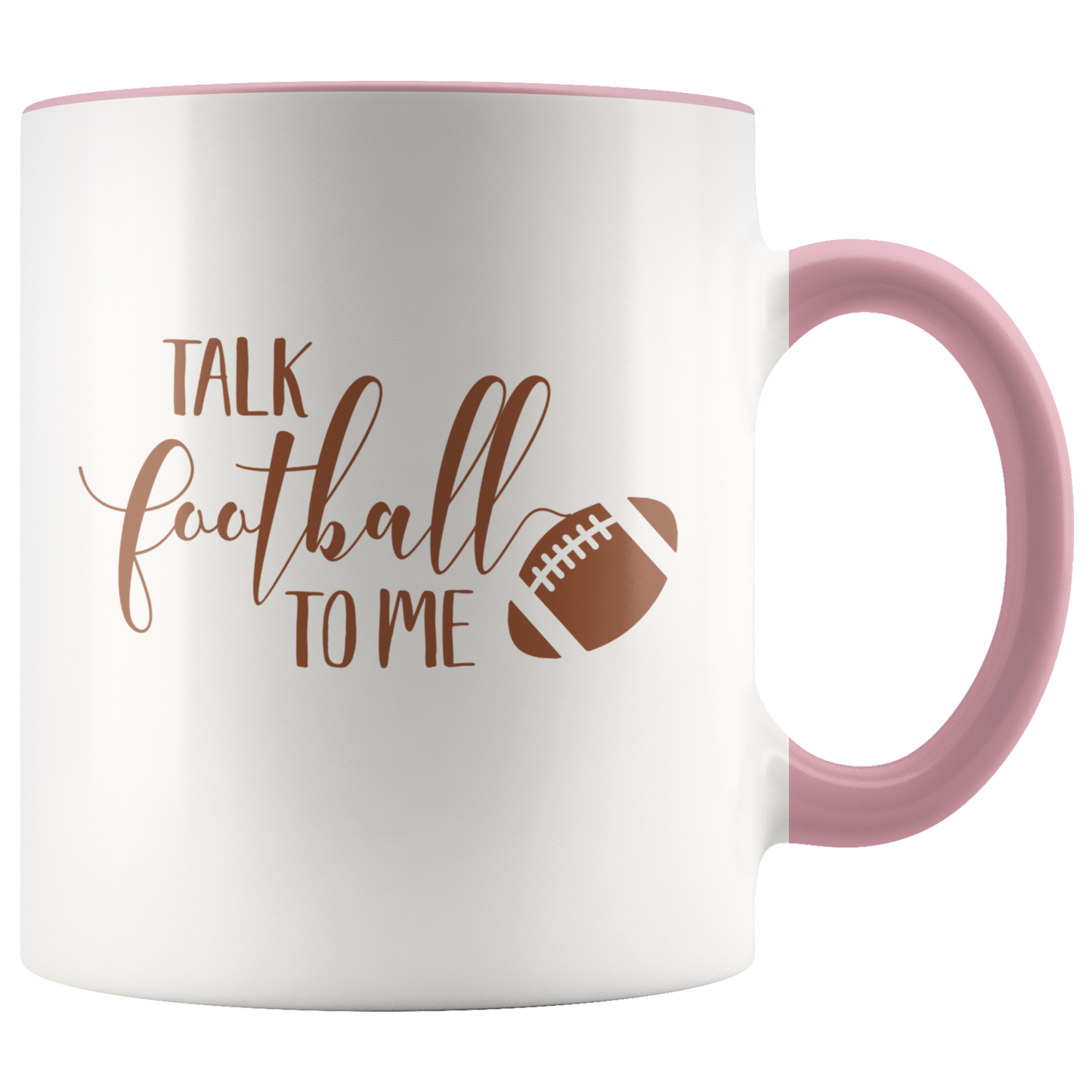 Talk Football to Me Coffee Mug Football Mom Football Dad Football Lover Custom Accent Mug