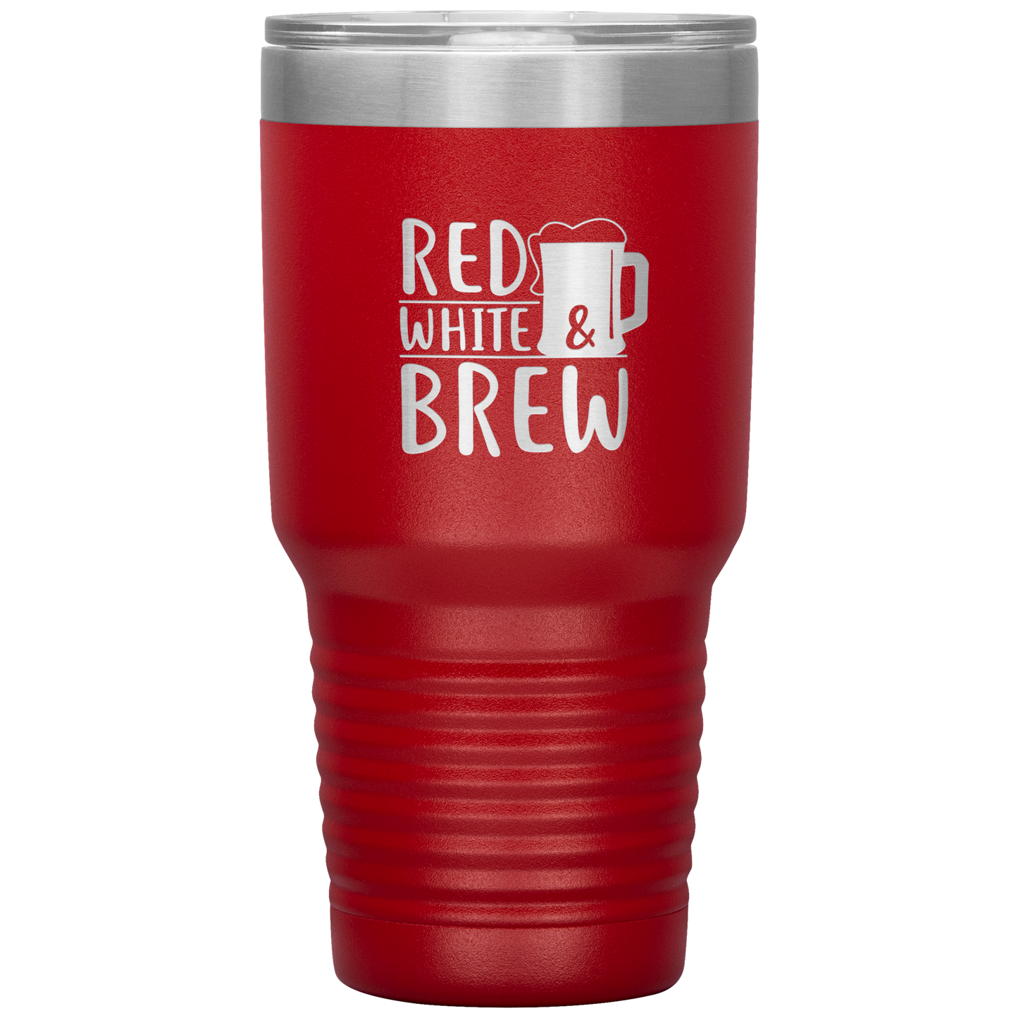 Funny Tumbler 4th of July Beer Tumbler 30 oz Red White Brew Tumbler Mug Cup