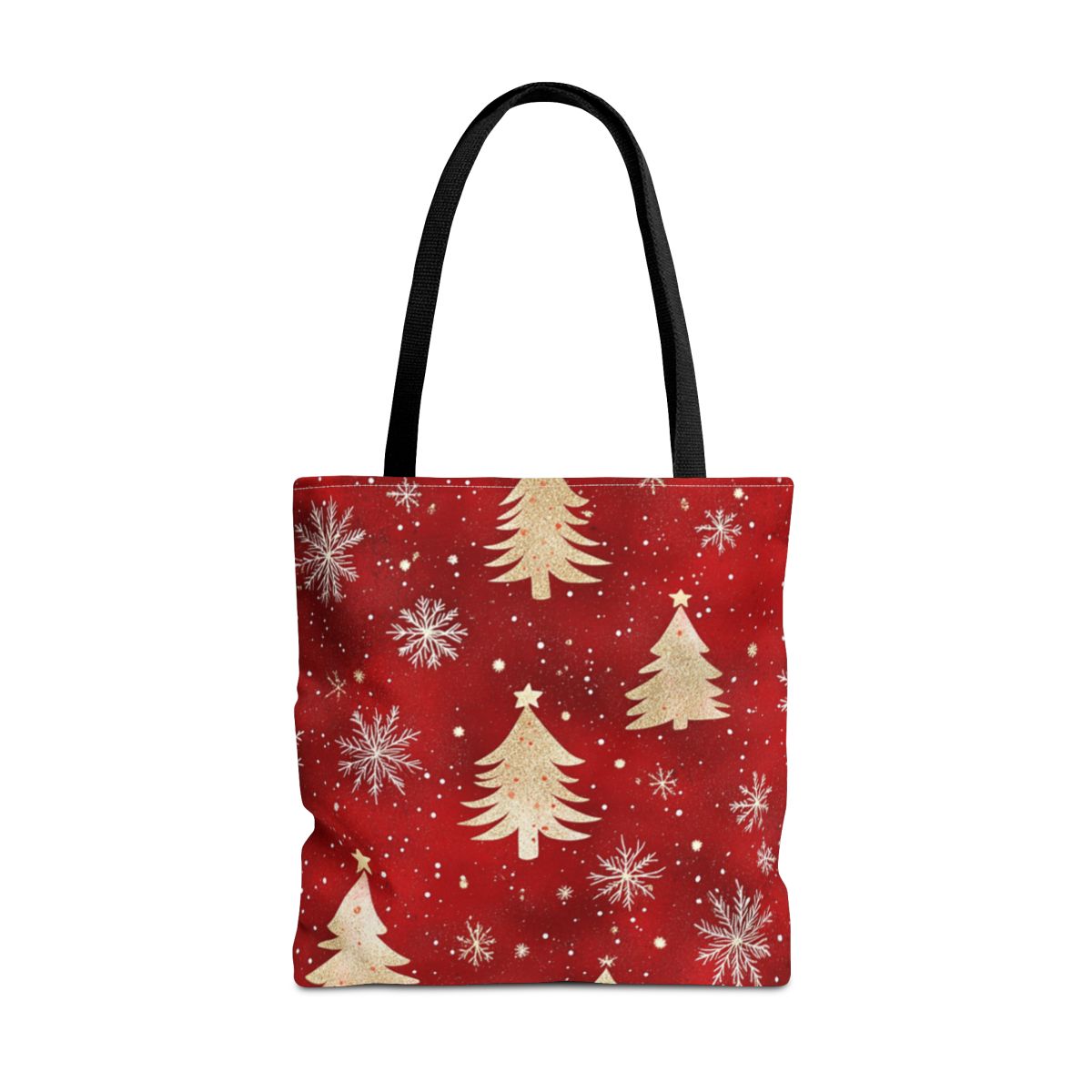 Christmas Tree Patterned Tote Bag for Festive Shopping