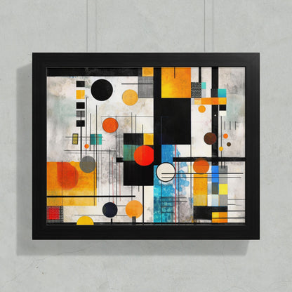 Abstract Geometric Shapes Framed Wall Art product type