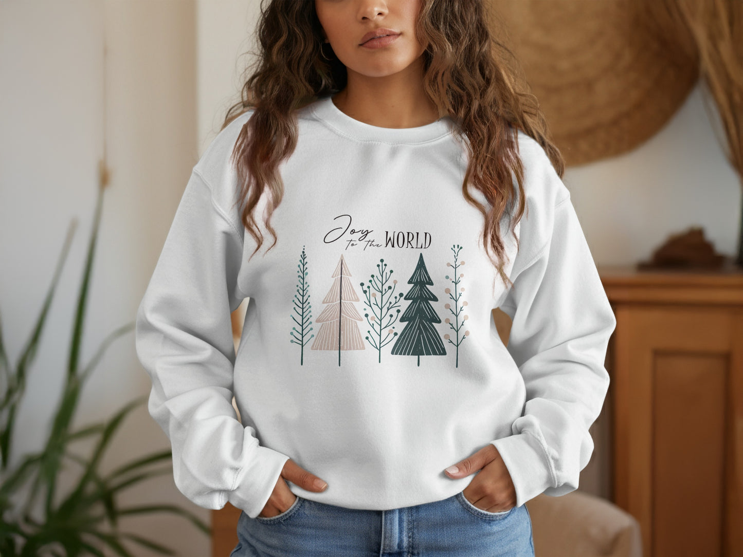 Joy to the World Christmas Trees Sweatshirt