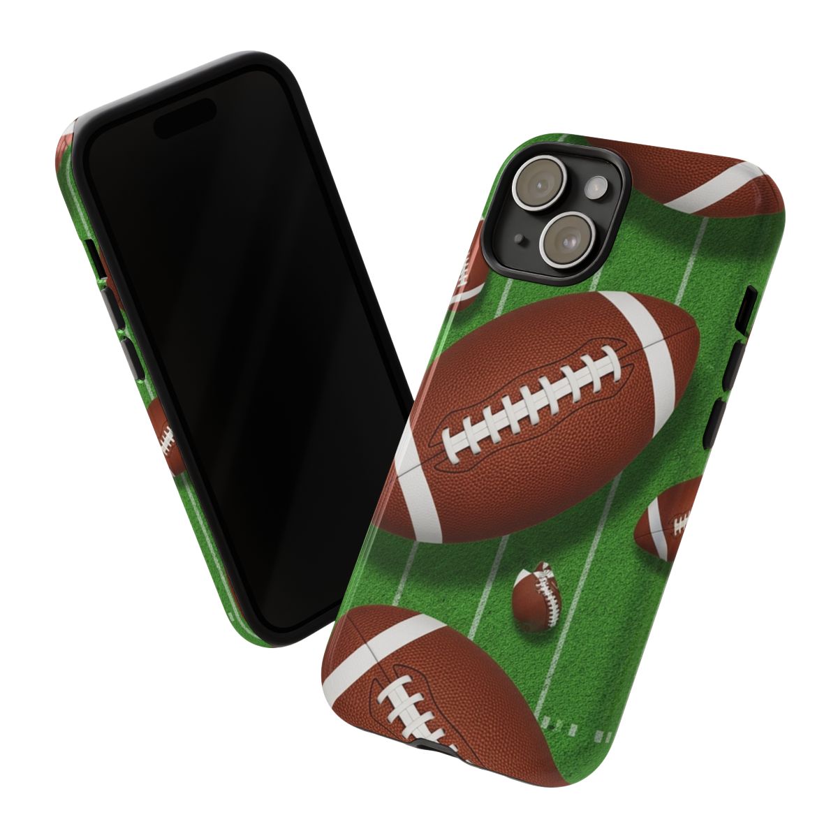 Football Field with Footballs Design Protective Phone Case