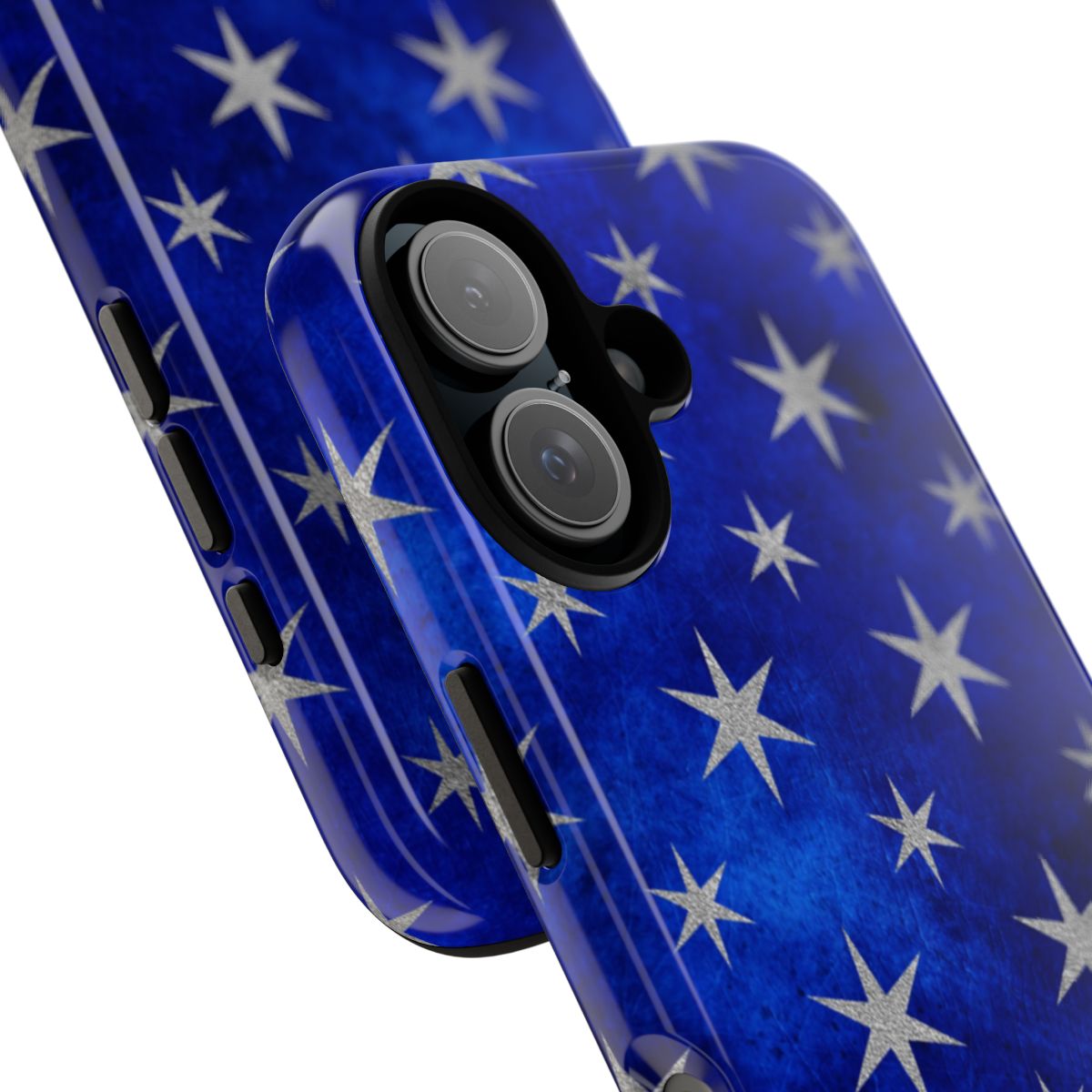 Midnight Blue Stars Pattern Protective Phone Case