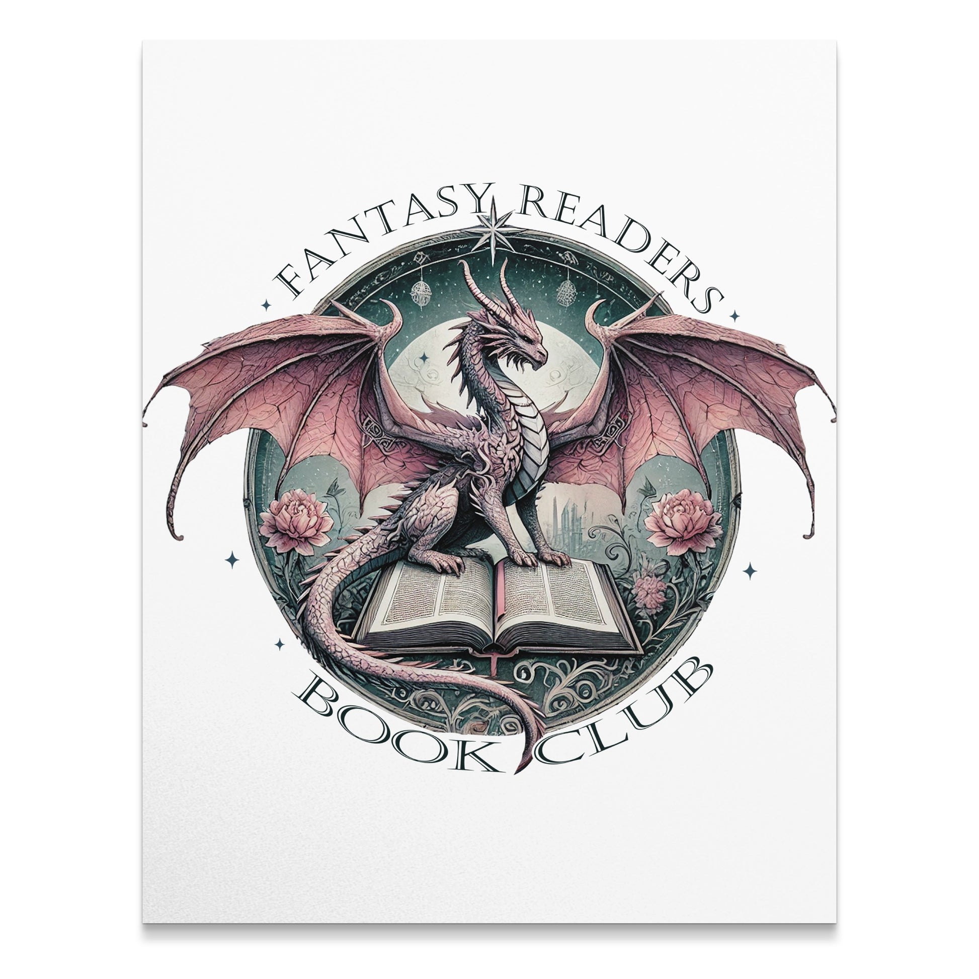 Fantasy Readers Book Club Dragon Art Print product type
