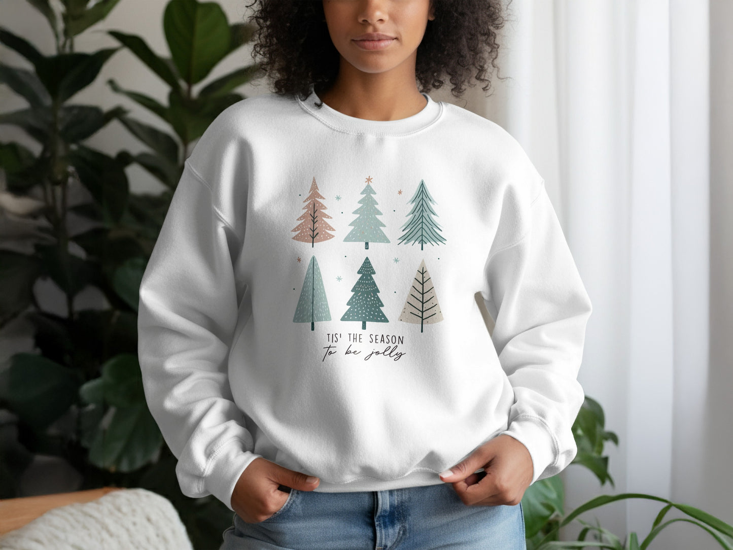 Festive Season Christmas Trees Be Jolly Holiday Sweater