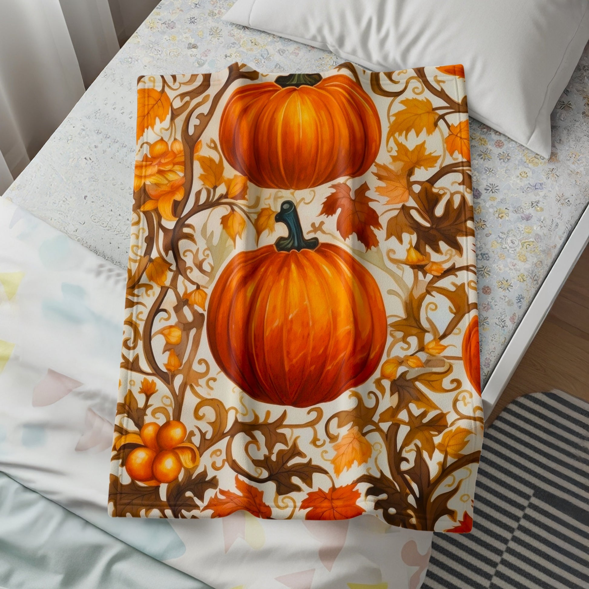 Autumn Pumpkin Design Cozy Blanket product