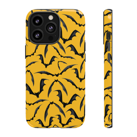 Bat Phone Case, iPhone 15 Case, Cute Glossy Halloween Goth Phone Case