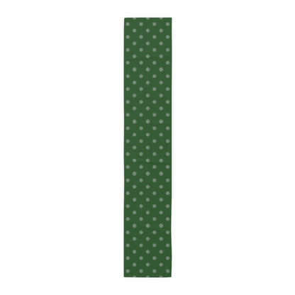 Green Christmas Table Runner, Elegant Table Decoration, Holiday Table Cloth