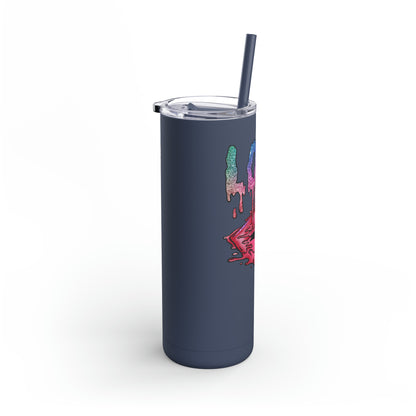 Goth Valentine's Day Tumbler Cup, Maars Maker Skinny Tumbler With Straw, Goth Gifts