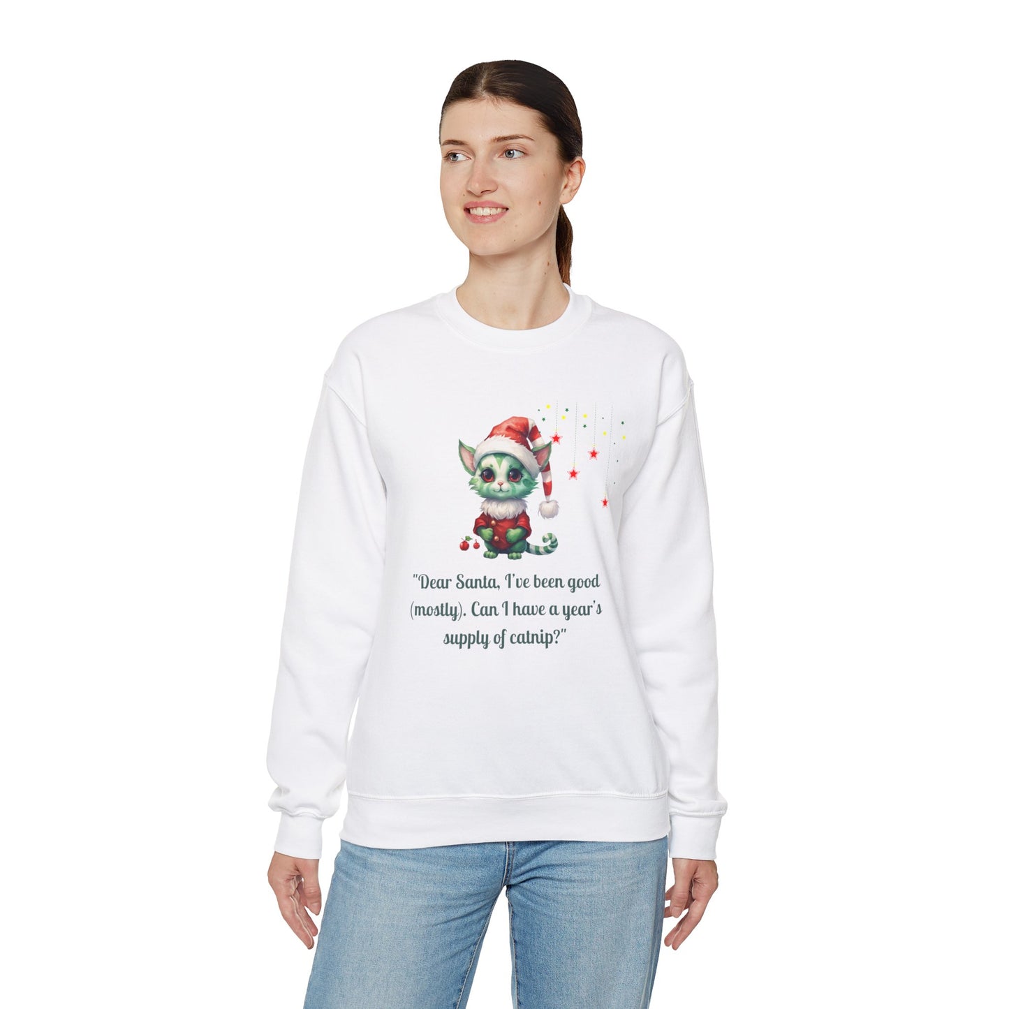 Funny Christmas Cat Sweatshirt - Christmas Crewneck- Holiday Sweatshirt