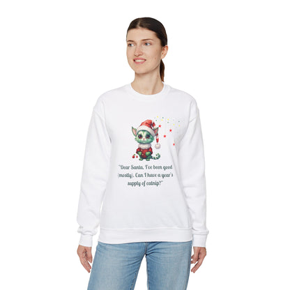 Funny Christmas Cat Sweatshirt - Christmas Crewneck- Holiday Sweatshirt