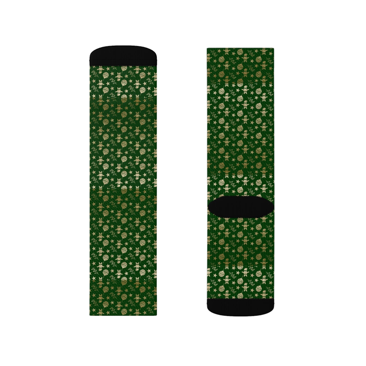 Christmas Novelty Socks, Green Casual Funny Fun Socks for Men & Women Christmas Gift