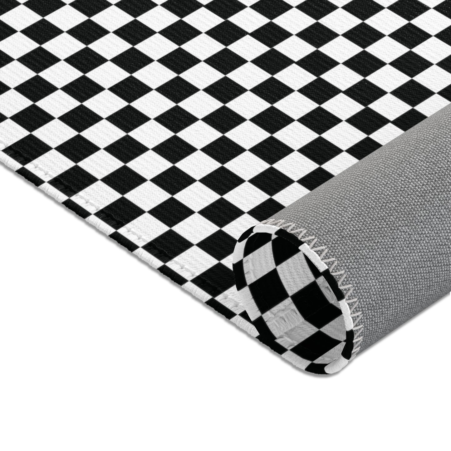 Black and White Checkered Area Rug, Cute Living Room Rug, Minimalist Rug