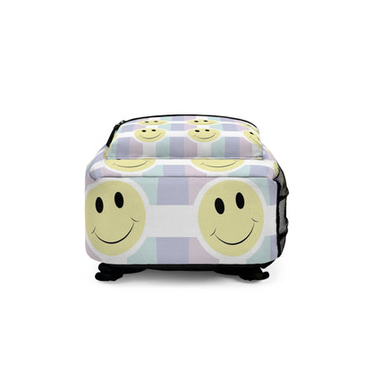 Smiley Face School Backpack, Cute Retro Backpack for Girls, Kids Backpack, Back to School