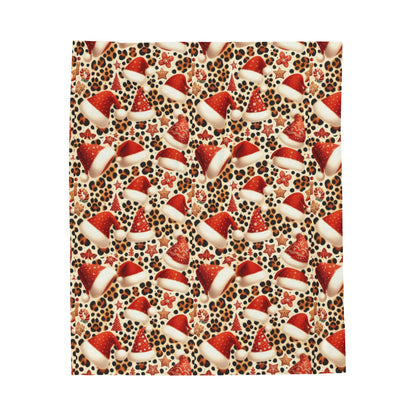 Velveteen Plush Blanket - Leopard Print Christmas Throw Blanket Couch