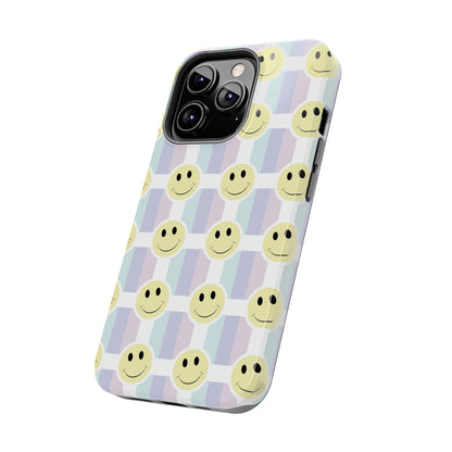 Smiley Face Retro Tough Phone Case, Cute Cool Trendy Biodegradable Phone Case