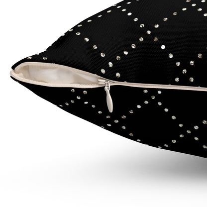Black and White Square Couch Pillow Decorative Pillow Home Decor
