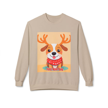 Feliz Navi Dog Sweatshirt, Ugly Christmas Jumper, Holiday Pet Lovers Gift, Funny Winter Pullover, Cozy Xmas Sweater, Soft Fleece Crewneck