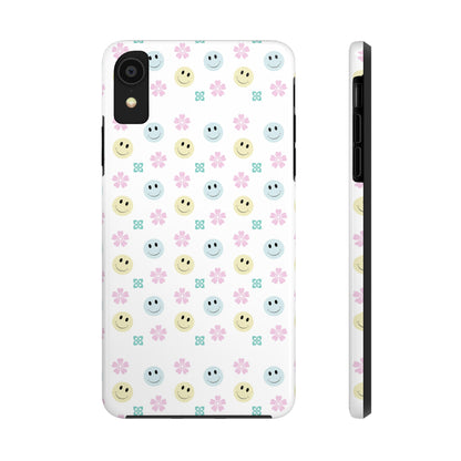 Smiley Face Retro Tough Phone Case, Cute Cool Trendy Biodegradable Phone Case