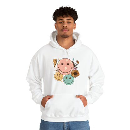 Cool Retro Happy Face Hoodie Sweatshirt Streetwear Unisex Hooded Sweatshirt
