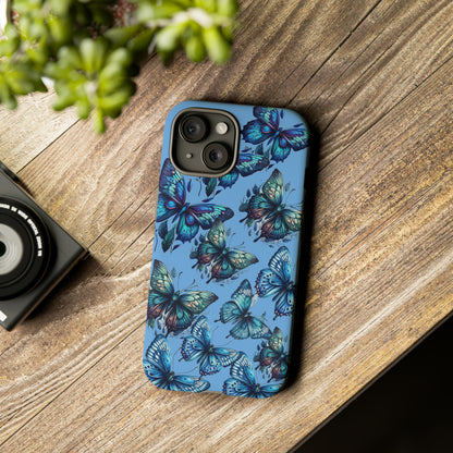 Blue Butterfly iPhone Case, Cute Cell Phone Case, Abstract Phone Case, iPhone Cover