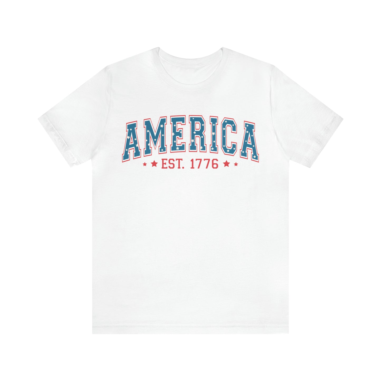 America 4th of July T-Shirt for Unisex Jersey Short Sleeve Graphic Tee