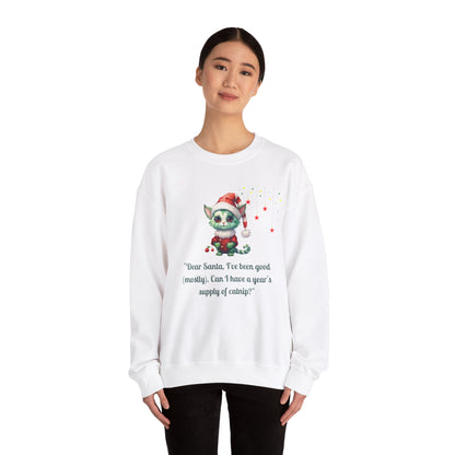Funny Christmas Cat Sweatshirt - Christmas Crewneck- Holiday Sweatshirt