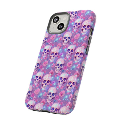 Phone Case - Skull and Roses Pastel Goth Tough Case