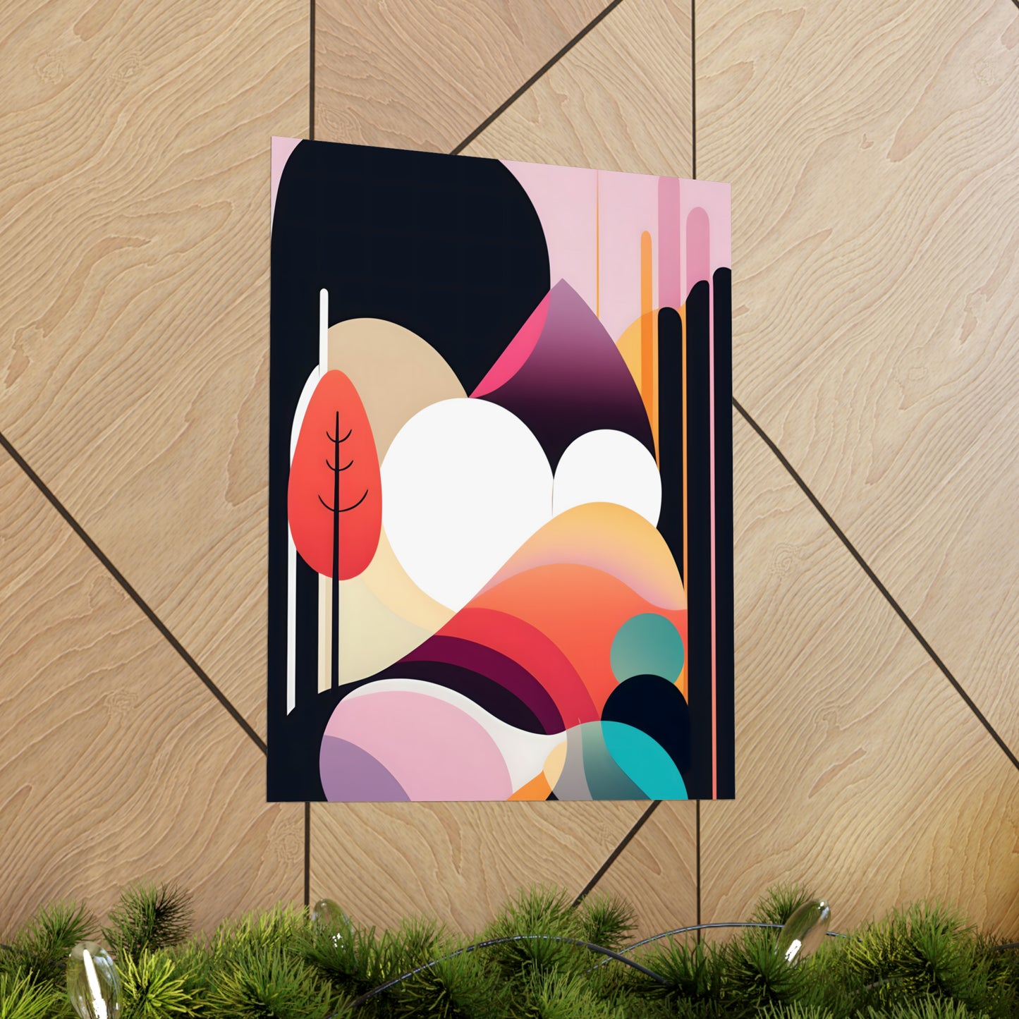 Mid-Century Modern Wall Art Print Contemporary Wall Accents Poster