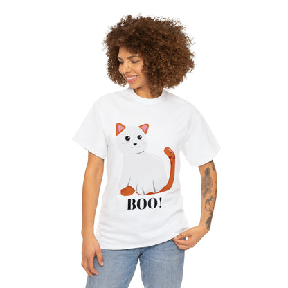 Ghost Cat Shirt, Funny Halloween Cat Ghost T-Shirt, Horror Shirt, Boo Shirt